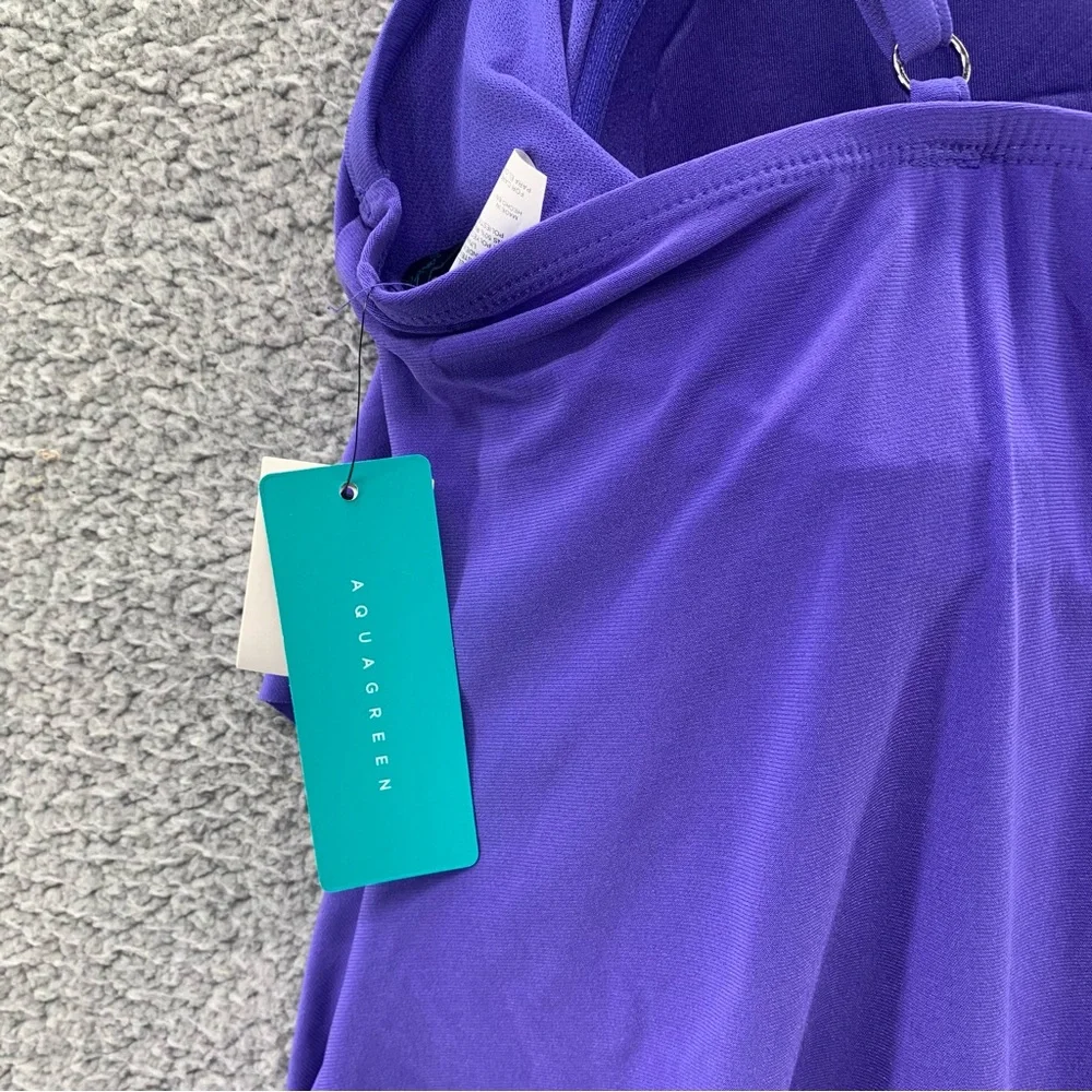 Target Aqua Green Purple Tiered Tankini Swim Top - Picture 6 of 10